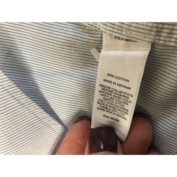 EXPRESS- MENS LONG SLEEVE BUTTON DOWN MODERN FIT 100% COTTON SHIRT SIZE X-LARGE - Picture 7 of 7